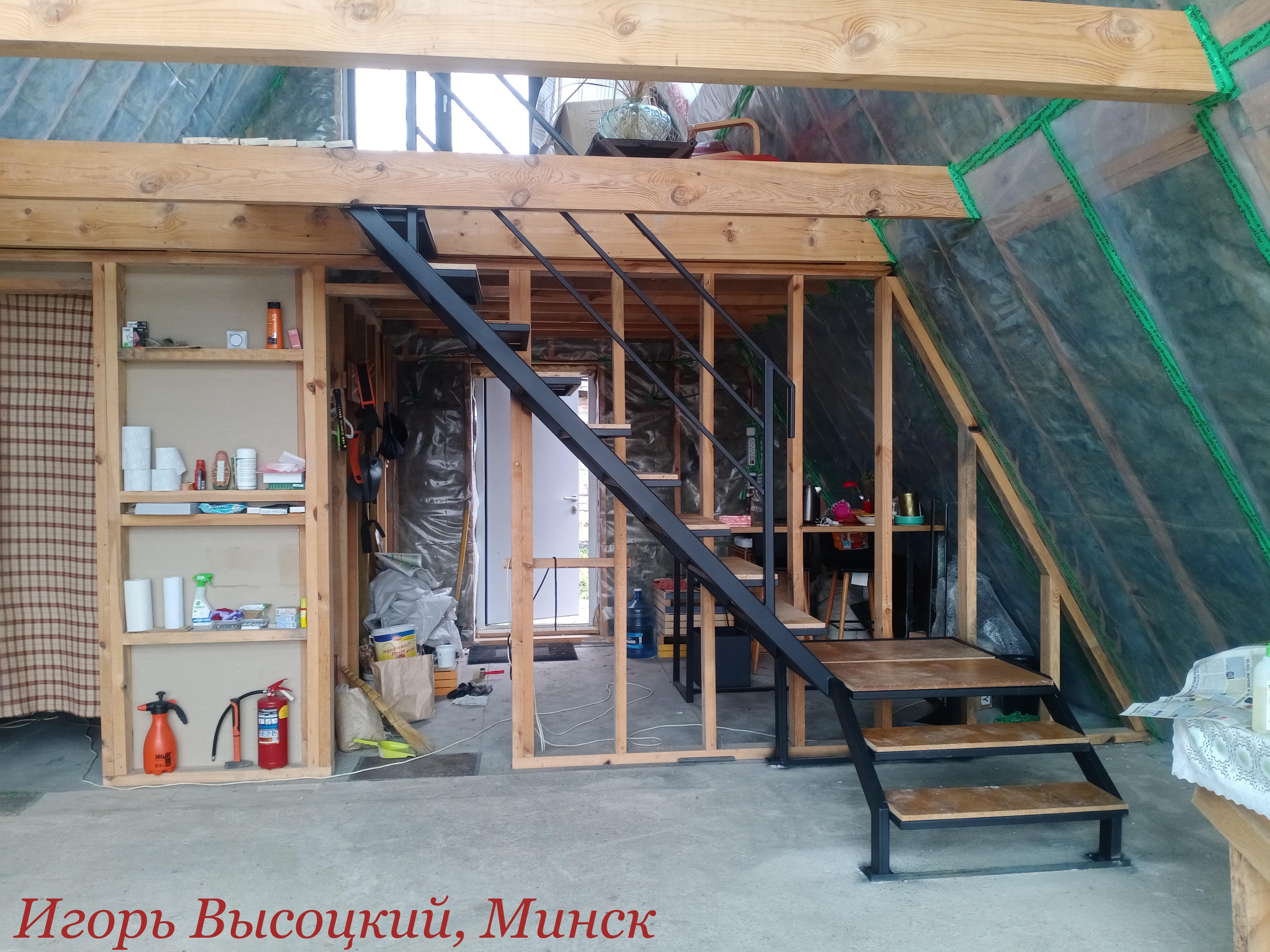 Межэтажные Лестницы Игоря Высоцкого, Минск - Современная металлическая лестница для загородного дома